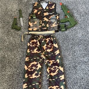 Kids Military Camouflage Costume Set